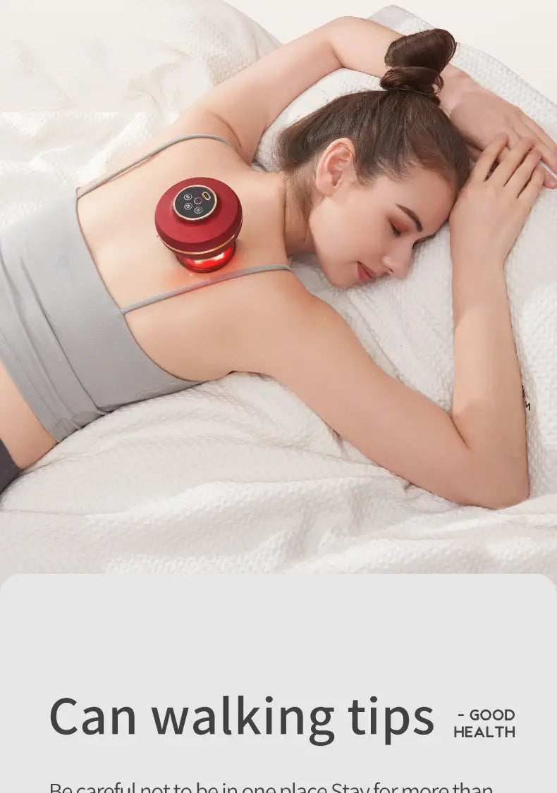Portable Electric Cupping Massager with Red Light (2 Cups)